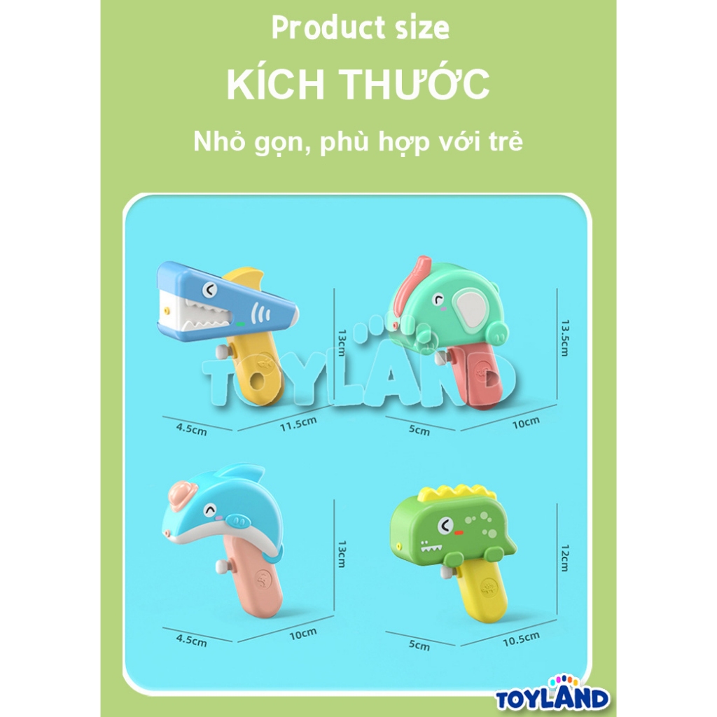 Đồ Chơi Súng Nước Đáng Yêu Vui Nhộn TOYLAND Hình Dáng Động Vật Dễ Thương, Màu Sắc Bắt Mắt