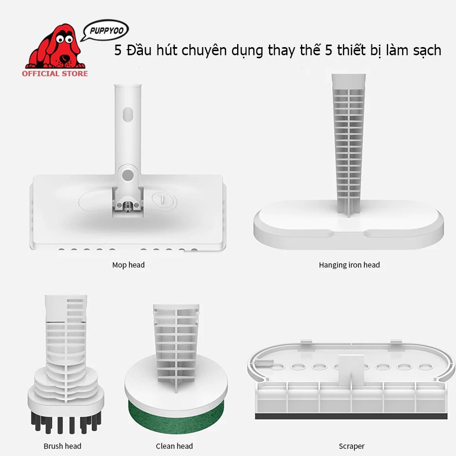 Máy lau nhà hơi nước nóng Deerma ZQ600 công suất 1300W diệt khuẩn không hoá chất, Cây lau nhà hơi nước khử khuẩn BH 1năm