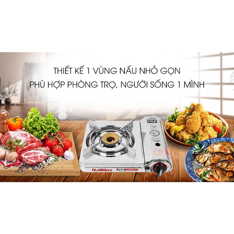 Bếp Ga Bếp Gas Mini Inox Cao Cấp Namilux 2S Chống Nổ PL-2021AS - Hàng Chính Hãng (Bảo Hành 12 Tháng)