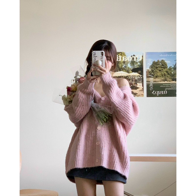 KAYY. Áo cardigan len lông đan _ A6779