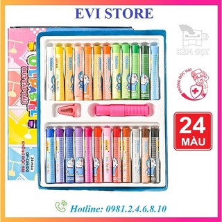 Sáp dầu thiên long colokit doraemon op c07/do / c08/do / c09/do - sáp dầu hình doraemon 12/18/24 màu