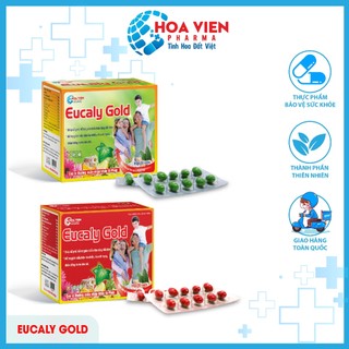 Viên ho eucaly gold - giảm ho gió, ho khan, ho có đờm, thông thoáng mũi họng. hộp 50 viên