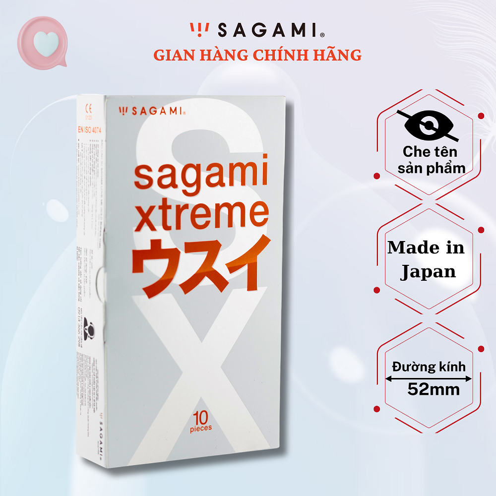 Bao cao su Sagami Xtreme - Superthin - bcs mỏng - kéo dài thời gian - chính hãng Nhật Bản- 01 hộp