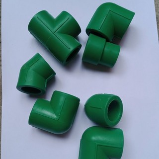 Phụ kiện ống nước nóng hàn nhiệt ppr phi 20,góc,cút 90, nối thu, tê thu ppr 20