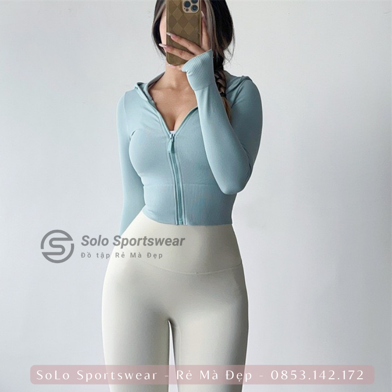 Áo khoác Ôm Body Chống Nắng Thể Thao Nữ Tập Gym Yoga Thun Cực Mềm Mịn Thoáng Mát Siêu Tôn Dáng 𝑮𝒀𝑴𝑺𝑻𝑶𝑹𝑬 507