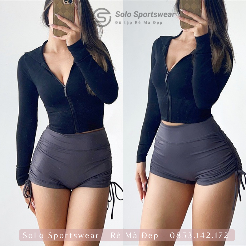 Áo khoác Ôm Body Chống Nắng Thể Thao Nữ Tập Gym Yoga Thun Cực Mềm Mịn Thoáng Mát Siêu Tôn Dáng 𝑮𝒀𝑴𝑺𝑻𝑶𝑹𝑬 507