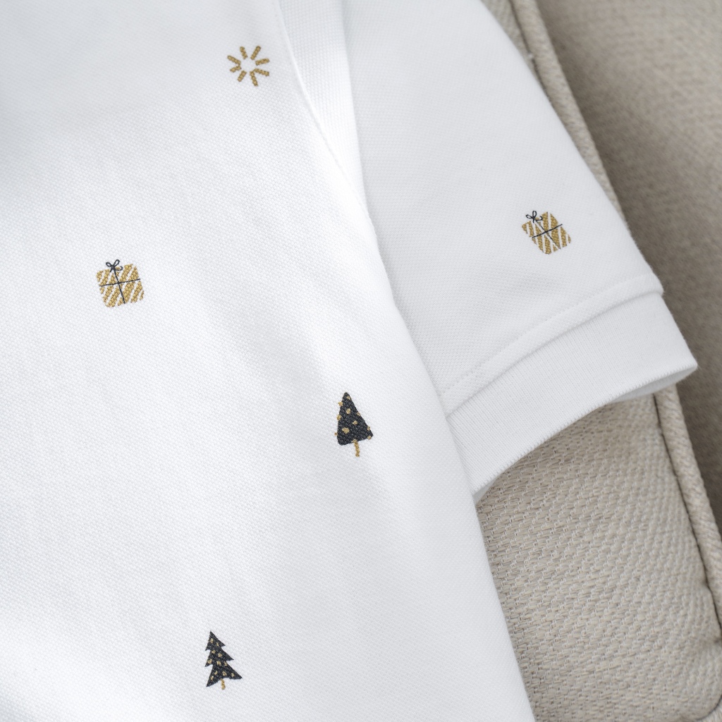 Áo Thun Nam Cao Cấp Polo In Icon Christmas BY COTTON NEW 2023