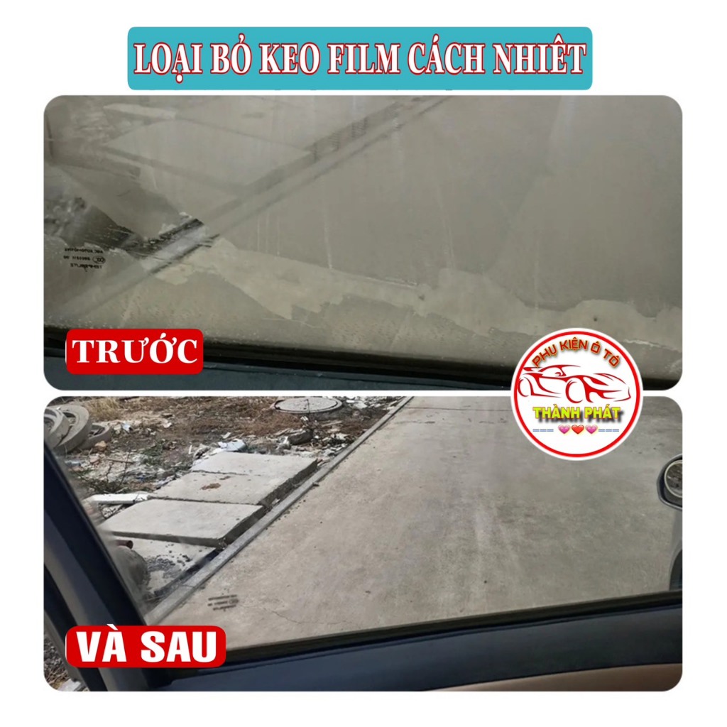 Dung Dịch Tẩy Keo Dán Film Cách Nhiệt Cũ cho Xe Ô Tô Kèm Gạt Nhựa - Dung tích 500ml và 700ml