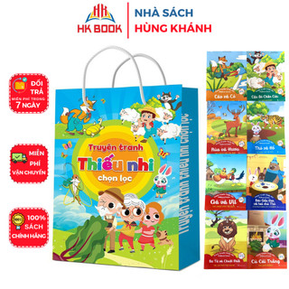 Sách - Combo túi 8 quyển Truyện Tranh Thiếu Nhi Hay Nhất - Bộ truyện có mã QR file nghe - Song Ngữ Việt Anh - V TT 03