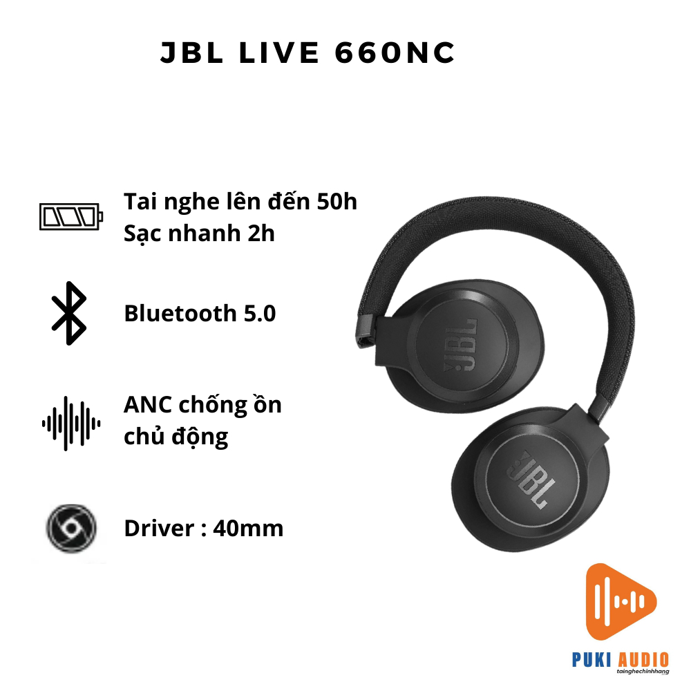 Tai nghe chụp tai JBL Live 660NC