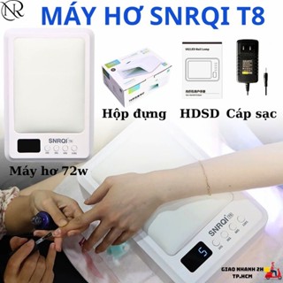 Máy hơ gel SNRQI T8 chính hãng 72W 60 bóng LED/UV - Máy hơ móng làm nail khoang rộng, có đệm kê tay - Nails Red