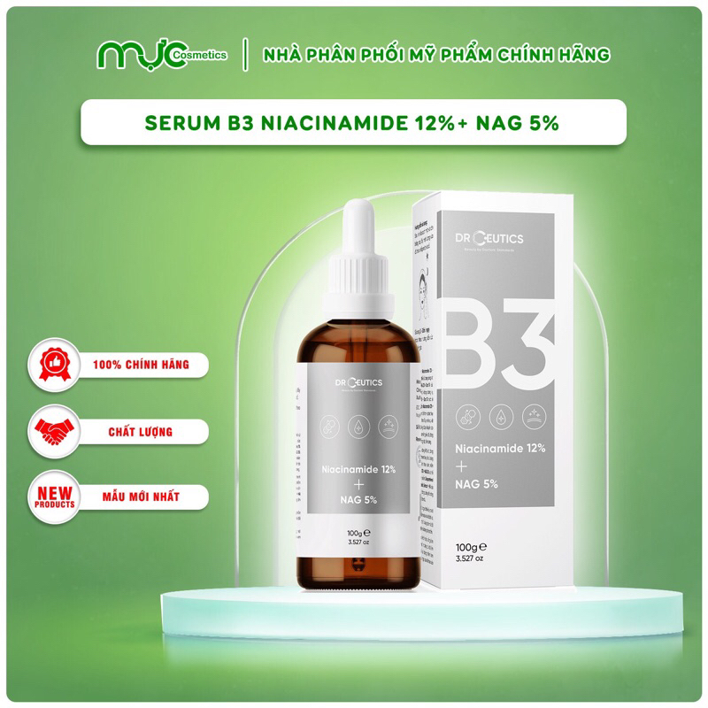 Serum dưỡng trắng mớ thâm b3 niaciamide 12% + nag 5% dr.ceu.tics 100g