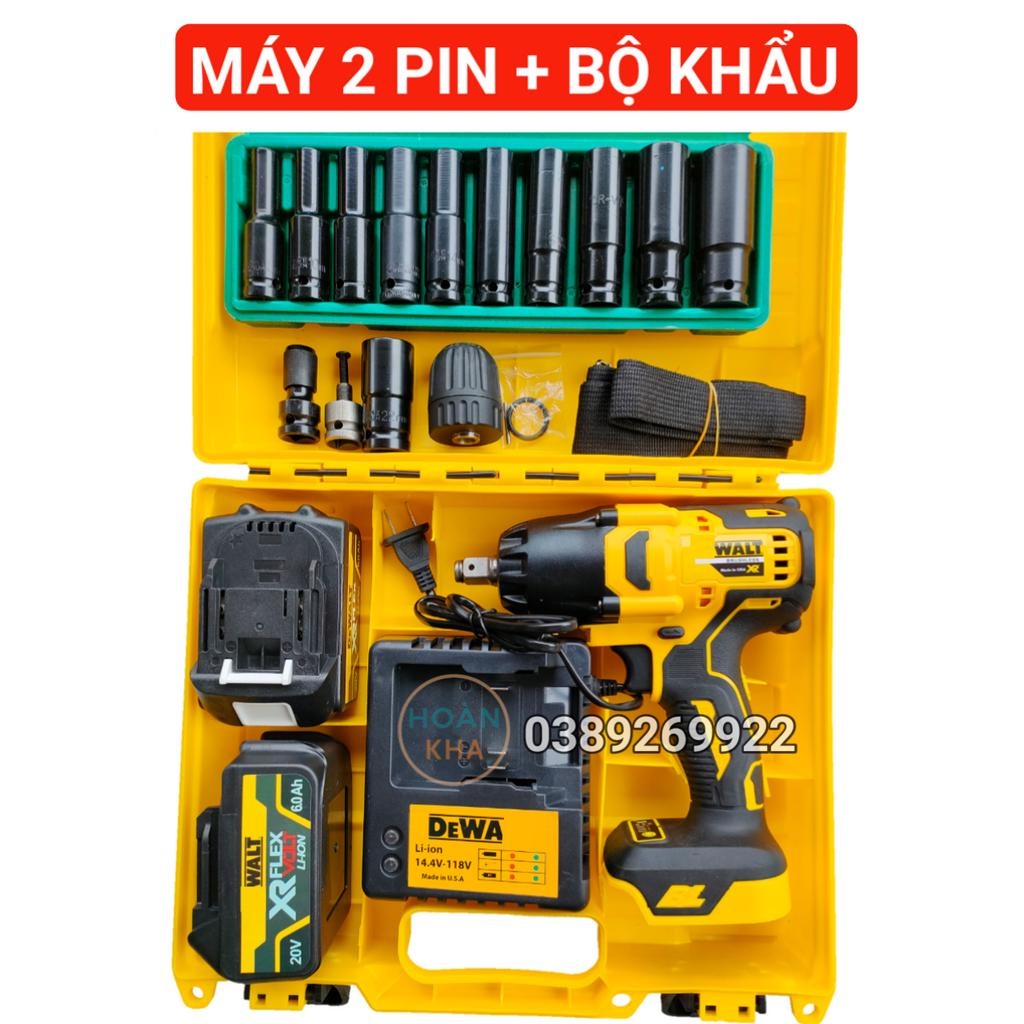 Máy siết bulong pin 20v 980N.m, không chổi than, lực siết mạnh, tốc độ cao
