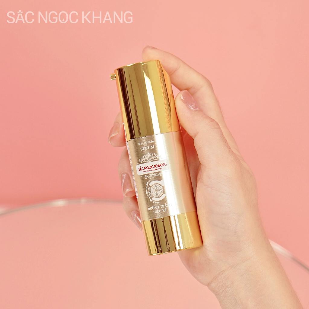 Serum Sắc Ngọc Khang _ Tinh chất dưỡng trắng mờ thâm nám từ Vitamin C thế hệ mới [chai 30ml] Tặng kèm kem chống nắng 50g