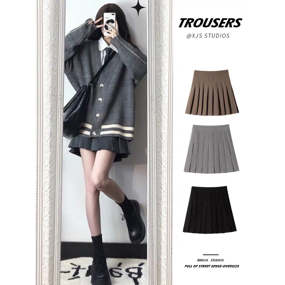 Áo khoác len nữ áo cardigan dài tay ÌNLACHI phong cách Hàn Quốc cổ V dệt kim ullzang cho nữ form rộng nữ sinh M345 K-21