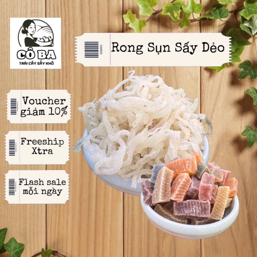 Mứt Rong Sụn Biển Sấy Dẻo 500g Được Chế Biến Từ Rong Sụn Khô  Ninh Thuận Món Ăn Vặt Giảm Cân Hiệu Quả SHOP COBAVA