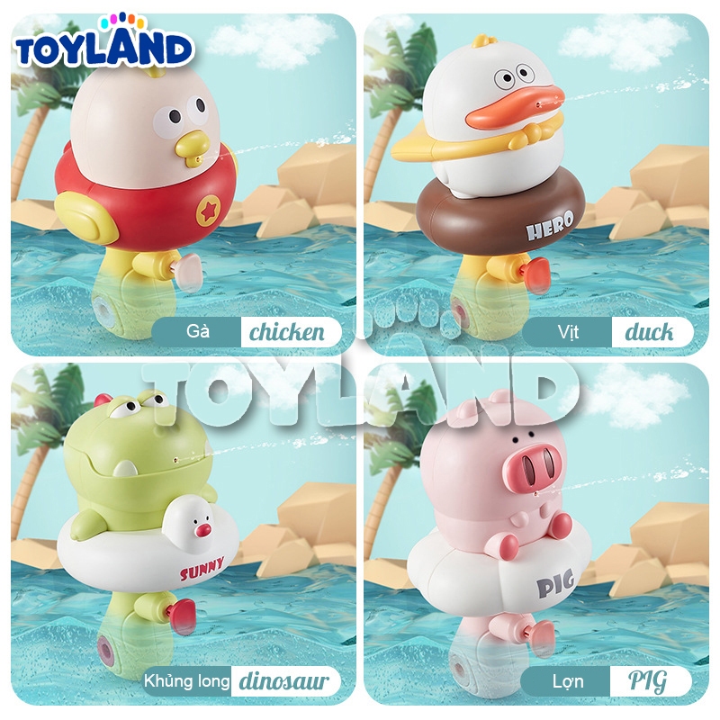Đồ Chơi Súng Nước Hình Con Vật Đáng Yêu TOYLAND, Đồ Chơi Đi Biển, Bể Bơi Và Nhà Tắm Cho Trẻ