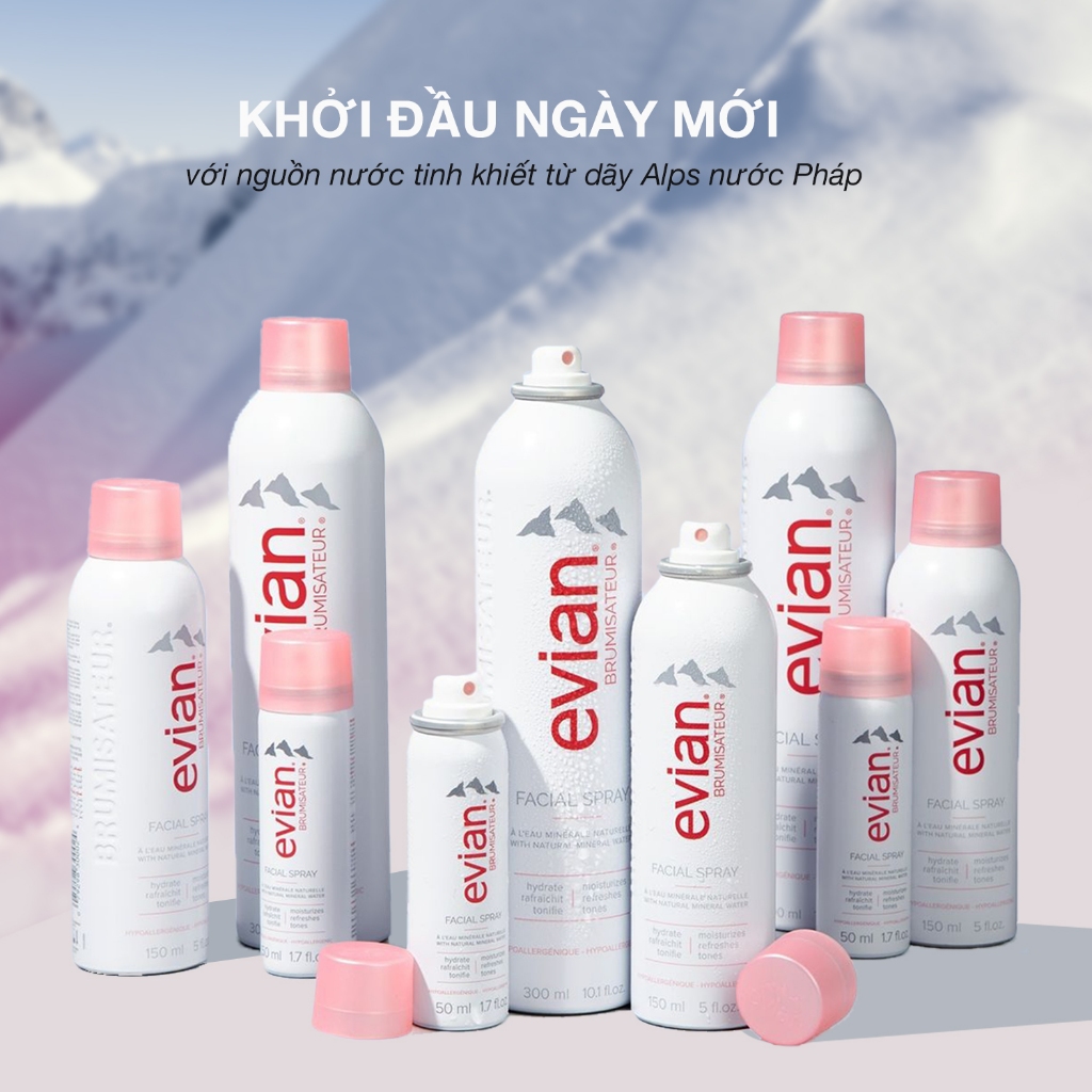 Xịt khoáng Cung Cấp Ẩm Và Làm Dịu Da Evian