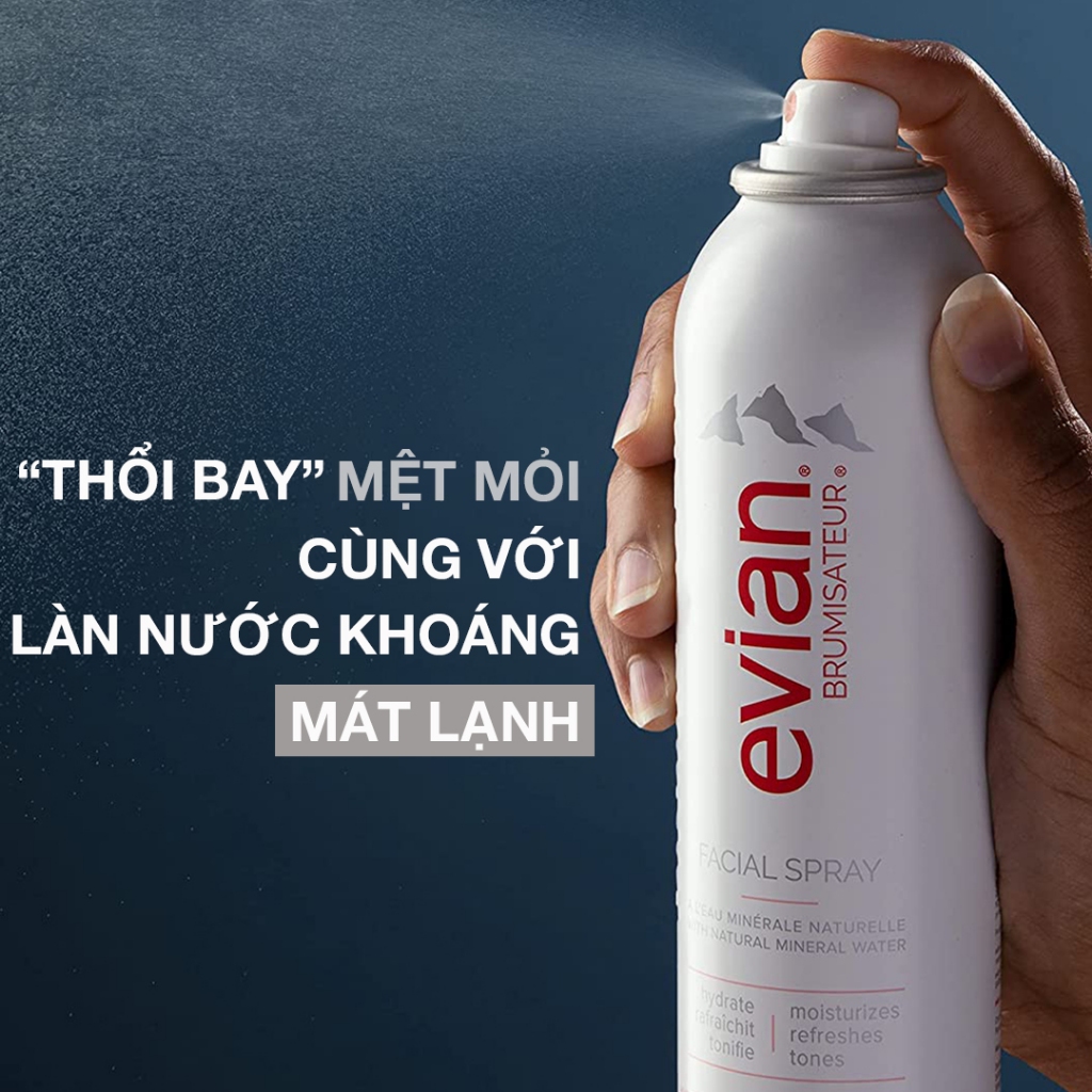 Xịt khoáng Cung Cấp Ẩm Và Làm Dịu Da Evian