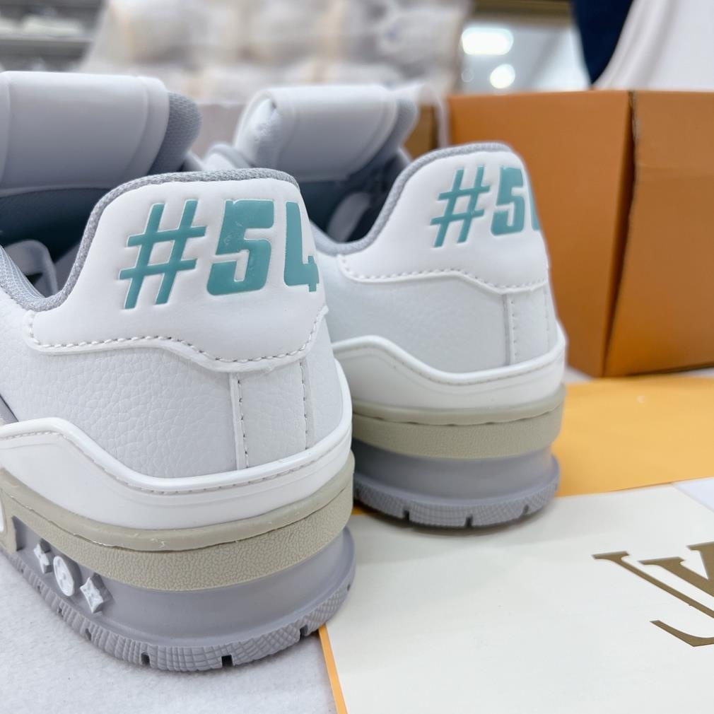 Giày LV Trainer 54 Đỏ Xanh Lá Xanh Than, Giày Thể Thao LV Nam Nữ Trainer Black White Red Hot 2023 Full Box Bill