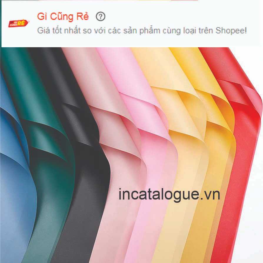 Giấy gói hoa chống thấm nước bóng mờ 2 mặt 1 màu cực xinh