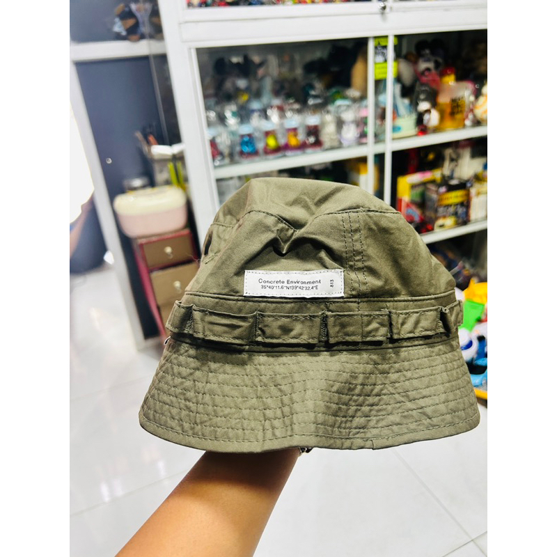 Nón vải Bucket WTAPS Men's Green 14 Jungle Hat chính hãng