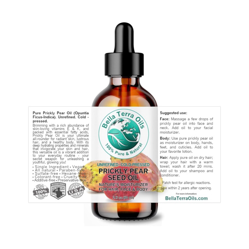 Tinh dầu xương rồng 100% tự nhiên Prickly Pear Bella Terra Oils 60ml USA