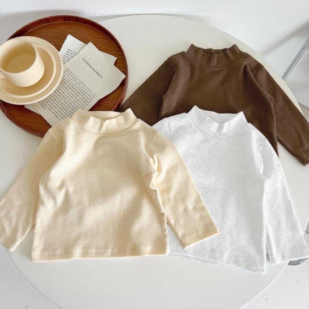 TE389 -Combo 3 áo giữ nhiệt cho bé trai bé gái chất cotton bozip mềm mại, co giãn size 8-18kg