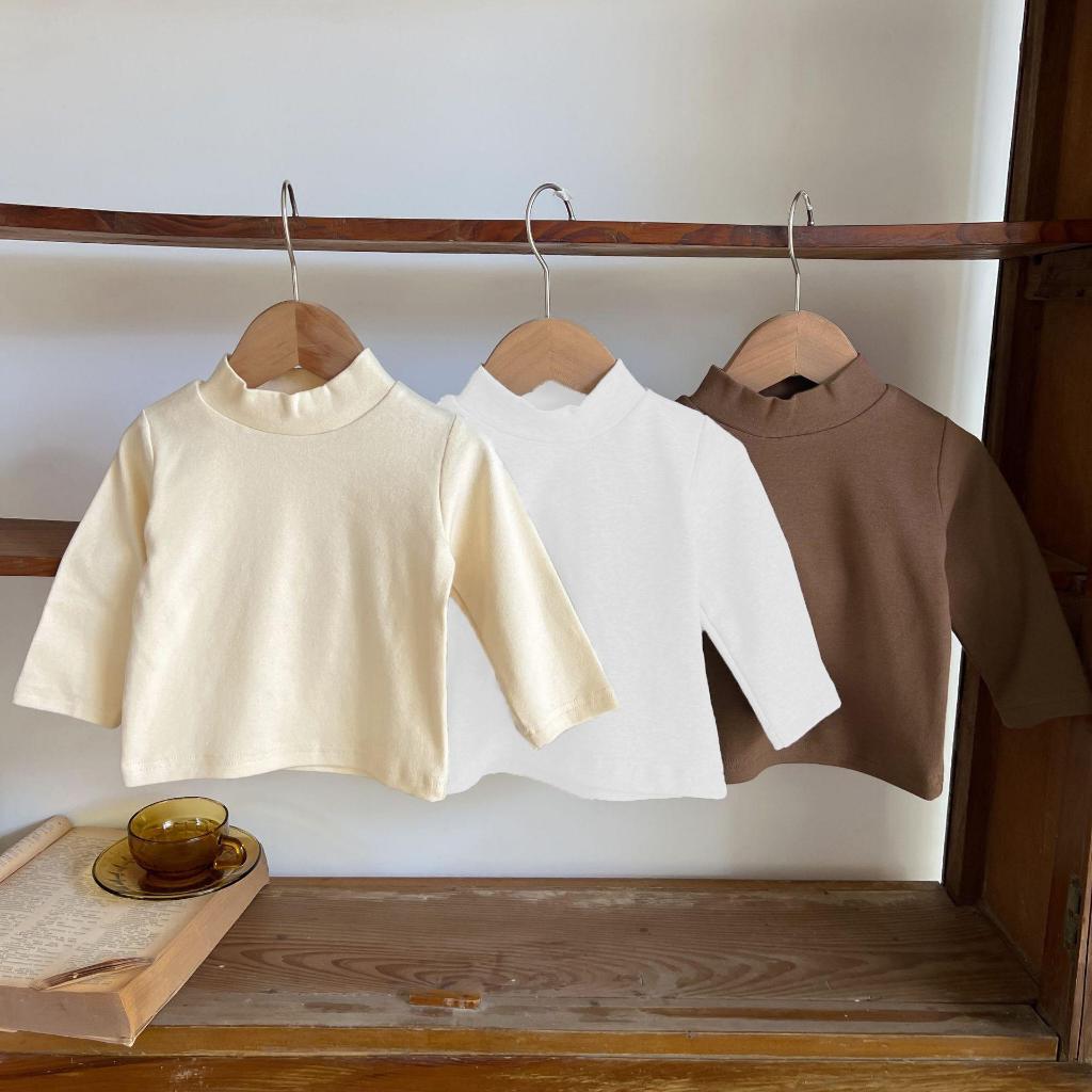 TE389 -Combo 3 áo giữ nhiệt cho bé trai bé gái chất cotton bozip mềm mại, co giãn size 8-18kg