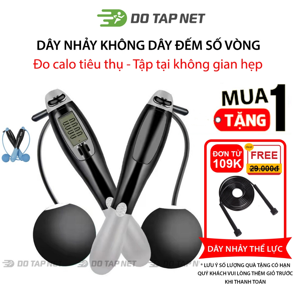 Dây Nhảy Thể Lực Đếm Số Tự Động Không Dây Dạng Bóng Lớn  6,5cm Phiên Bản Nâng Cấp Hẹn Giờ