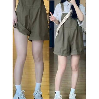 OOTD BIGSIZE | Yếm quần đùi jean xanh rêu ống rộng