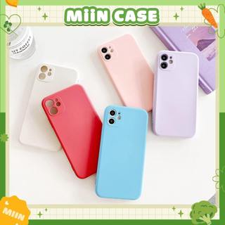 Ốp Lưng iPhone Trơn Dẻo Cạnh Vuông, Chống Sốc, Bảo Vệ Camera - Cho iP 6/6s/7/8/Plus/X/XS/XR/11/12/13/14/15/Pro/Max/Mini