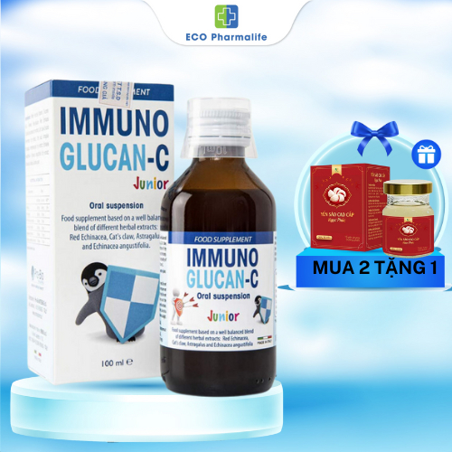 Siro Immuno Glucan C (100ml)- Tăng cường sức miễn dịch và đề kháng cho bé, nâng cao sức khỏe, nhập khẩu chính hãng Italy