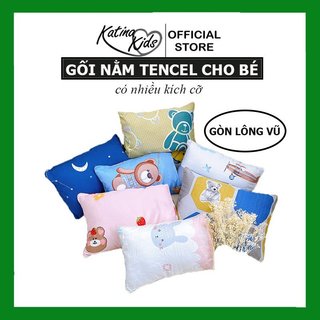 Gối tencel cho bé 0-10 tuổi, gòn lông vũ siêu êm, mềm mát