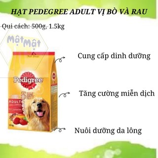 Thức ăn khô Pedigree dành cho chó 1.5kg vị bò & rau