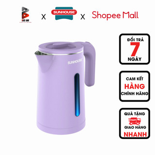 Ấm siêu tốc inox 2 lớp 1.8l sunhouse shd1378kb chính hãng ,bảo hành 12 tháng