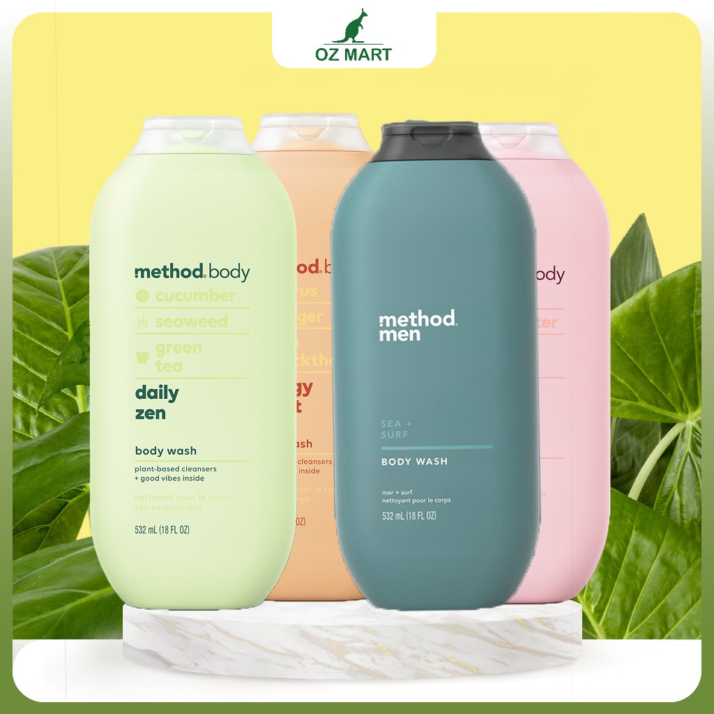 Sữa tắm dưỡng ẩm cho da sản xuất từ nguyên liệu thiên nhiên dành cho nam và nữ Method Body 532ml