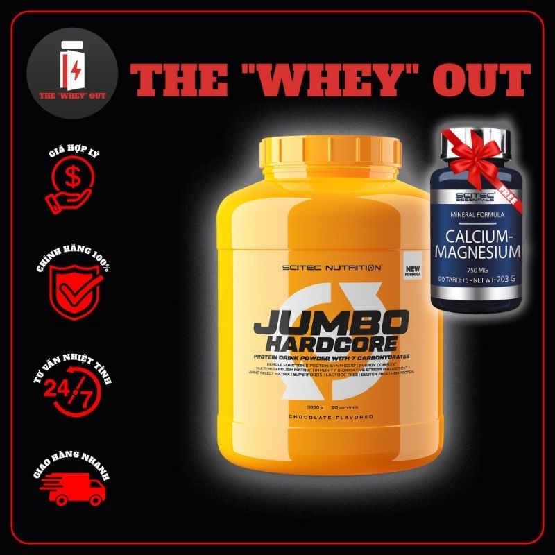 Jumbo Hardcore 3060G | SỮA TĂNG CÂN - TĂNG CƠ | Chính Hãng SCITEC