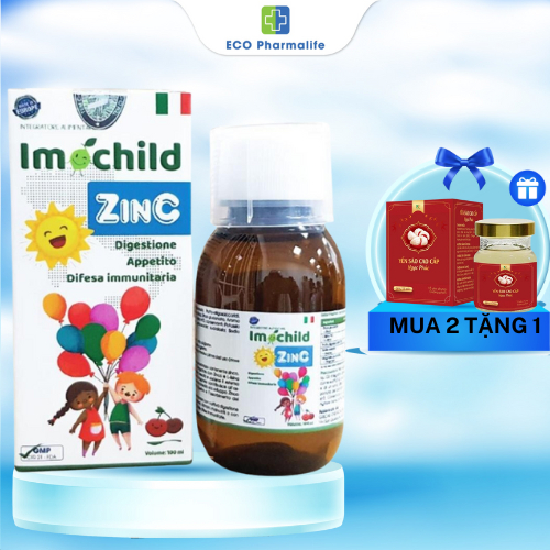 Siro Imochild ZinC Bổ sung kẽm lysin vitamin giúp bé ăn ngon, tăng sức đề kháng, cải thiện hấp thu_Ecopharmalife
