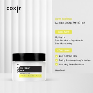 Kem dưỡng sáng da, dưỡng ẩm, trẻ hóa coxir vita c bright cream - 50ml, kem dưỡng da, sáng da, kem dưỡng sáng cx14
