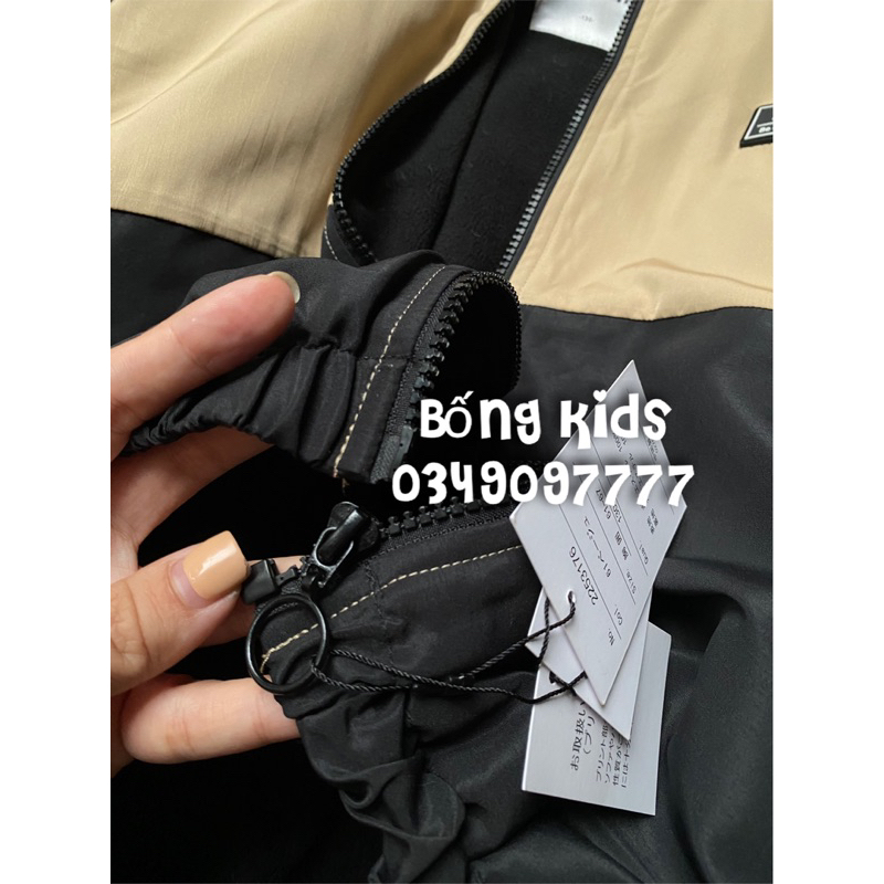 Áo Khoác Gió Bé Trai Khoá Tròn Lót Nỉ Xuất Nhật