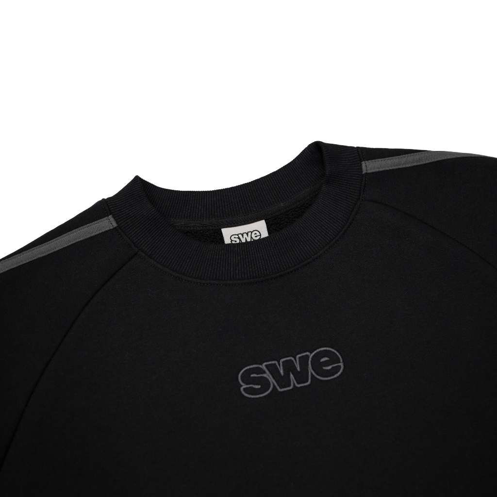 Áo Sweater unisex SWE WAVELINES SWEATER - Đen/ Xám
