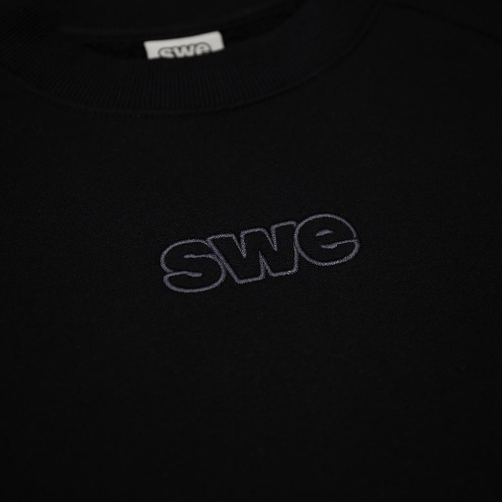 Áo Sweater unisex SWE WAVELINES SWEATER - Đen/ Xám