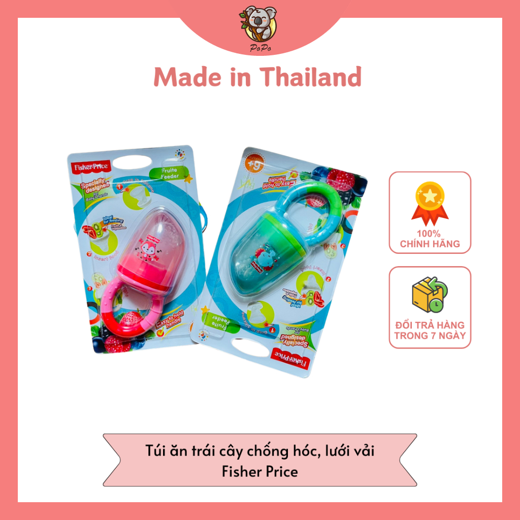 Túi ăn trái cây chống hóc lưới vải Fisher Price