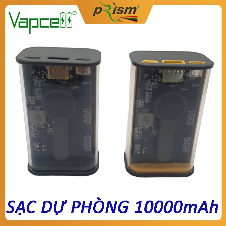 Sạc Dự Phòng Pin Vapcell Đa Năng Y167 10.000mAh - Sạc Nhanh PD 22.5W, cổng sạc USB và Type-C - Prism official