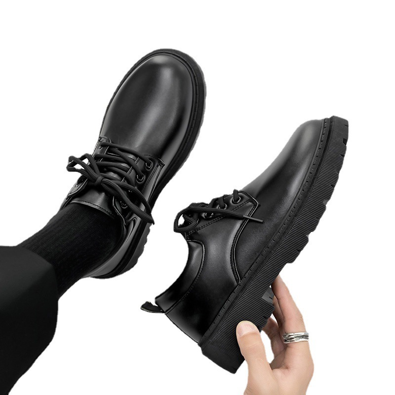 Giày Chunky Combat Boots da Bò Chống nhăn cao cấp thời trang