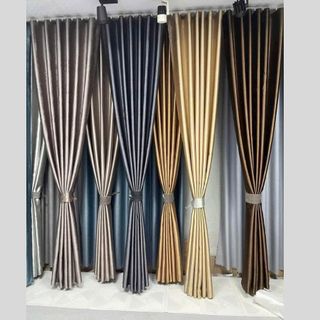 Rèm cửa chính cao cấp chống nắng tốt, rèm ngăn lạnh, chất liệu vải gấm cao cấp - màn cửa ngọc