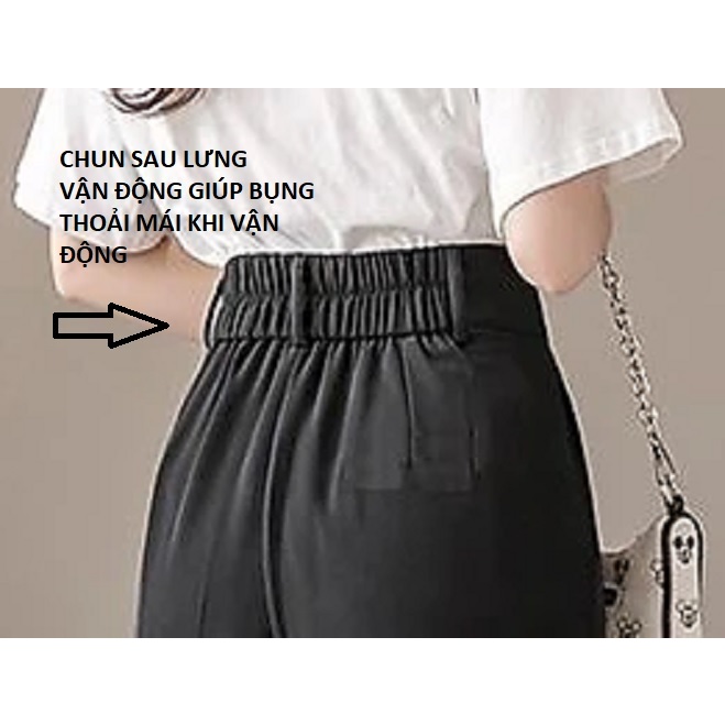 Quần Tây Đi học 3 Khuy dáng Baggy, Lưng cao, Chun sau lưng, Vải Tuyết mưa cao cấp, có bigsize 90kg