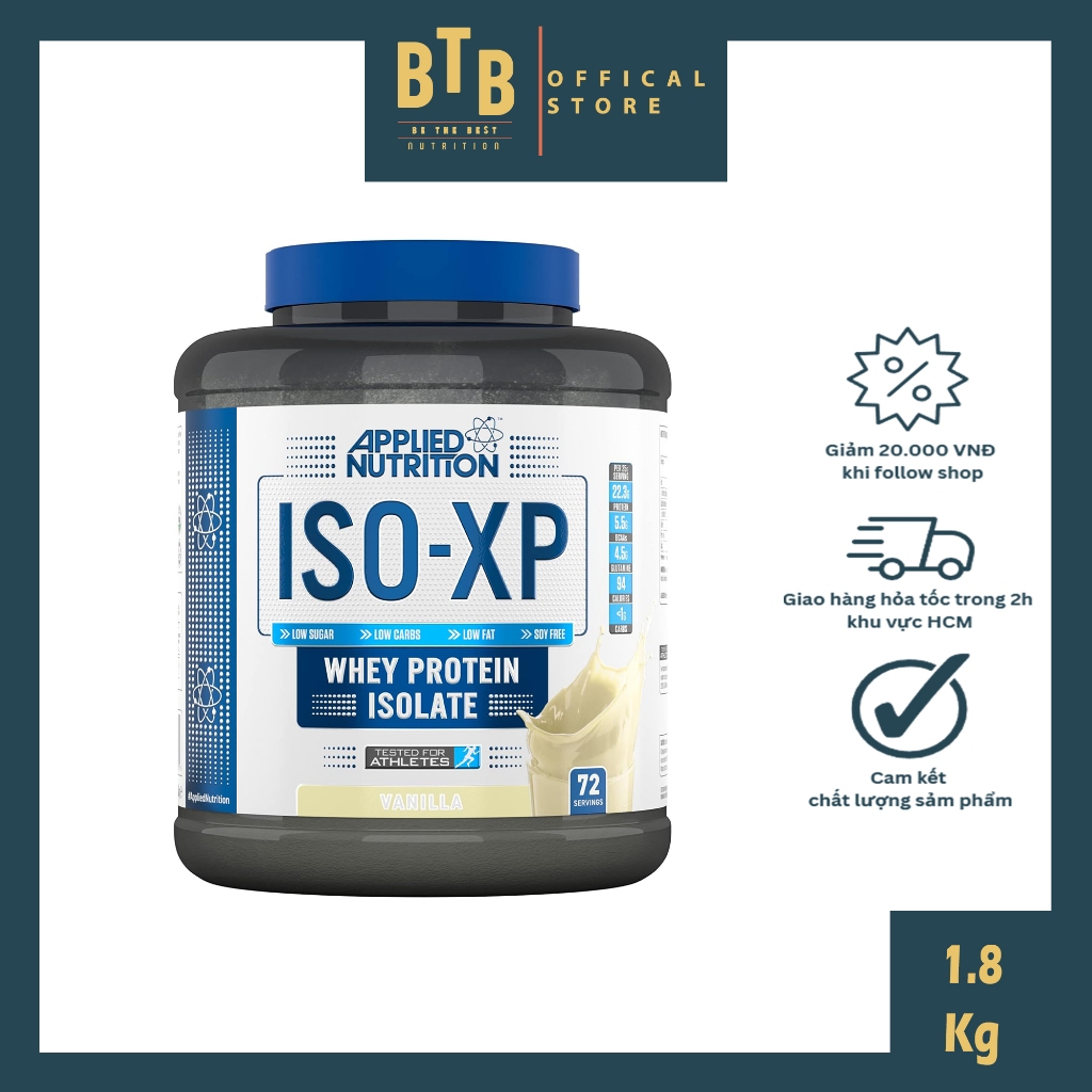 Bột đạm dinh dưỡng thể thao thể hình ISO-XP 1.8KG hỗ trợ tăng cơ từ thương hiệu APPLIED NUTRITION