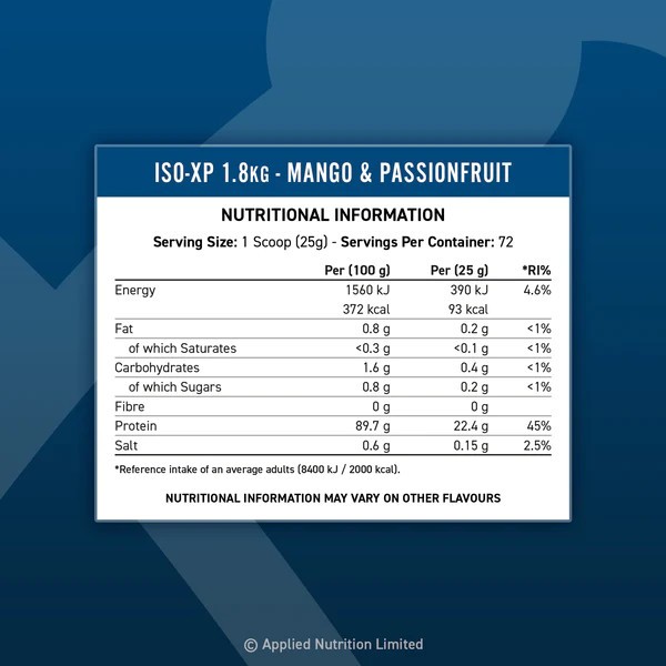 Bột đạm dinh dưỡng thể thao thể hình ISO-XP 1.8KG hỗ trợ tăng cơ từ thương hiệu APPLIED NUTRITION